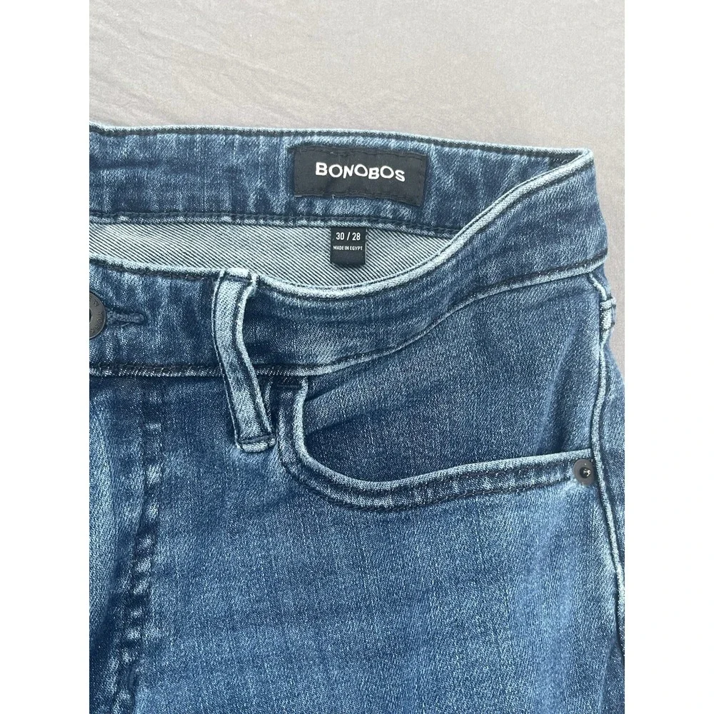 Bonobos Jeans Men's 30x28(Fits 30x27) Blue Medium Wash Straight Leg Denim